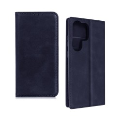 CAPA FLIP DE COURO COM BOLSO INTERNO PARA SAMSUNG GALAXY S23 ULTRA AZUL